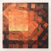 Abstrakte Kunst des Fensterlichts Glasuntersetzer (Vorderseite)