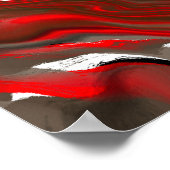 Abstrakte Kunst des Feuers und Eises Poster (Ecke)