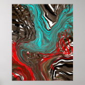 Abstrakte Kunst des Feuers und Eises Poster (Vorne)