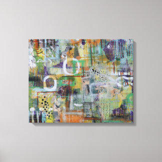 Abstrakte Kunst des Gesprächs Leinwanddruck