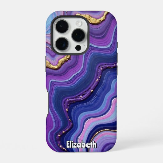 Abstrakte Kunst des kosmischen Stroms iPhone Hülle (Rückseite)