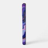 Abstrakte Kunst des kosmischen Stroms iPhone Hülle (Linke Seite)