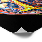 abstrakte Kunst des menschlichen Herzens Poster (Ecke)