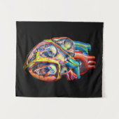 abstrakte Kunst des menschlichen Herzens Wandteppich (Vorderseite (Horizontal))