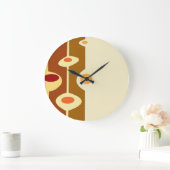 Abstrakte Kunst des Retro 70ers Große Wanduhr (Zuhause)