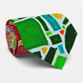 Abstrakte Kunst des Retro-Rainbow-Raddiagramms Krawatte (Gerollt)