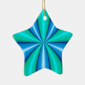 abstrakte Kunst des Türkisblaus Keramik Ornament (Rechts)