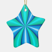 abstrakte Kunst des Türkisblaus Keramik Ornament (Links)