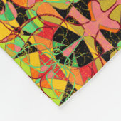 Abstrakte Kunst des verwaisten schwarzen Zitats Fleecedecke (Ecke)