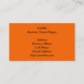 Abstrakte Kunst, die rotes orange grünes Gold malt Visitenkarte (Rückseite)