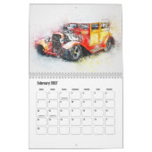 Abstrakte Kunst Drag-Auto Kalender (Feb 2027)