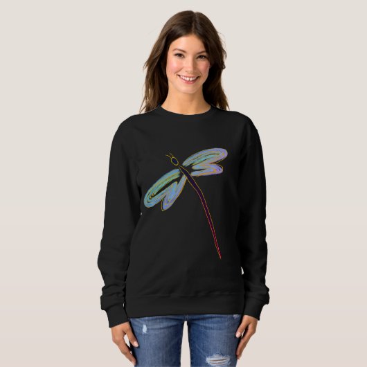 Abstrakte Kunst Dragonfly Kunst Sweatshirt (Vorne ganz)