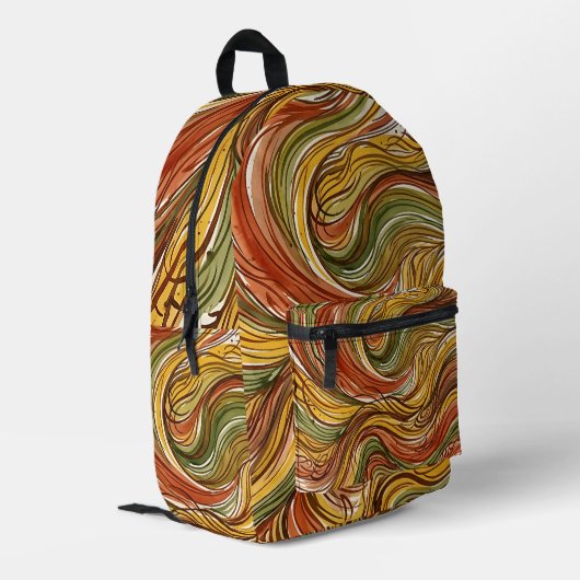 Abstrakte Kunst Düne Ripple Erde Rucksack (Rückseitige Ecke links)