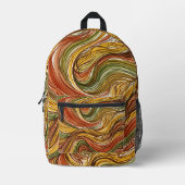 Abstrakte Kunst Düne Ripple Erde Rucksack (Vorderseite)
