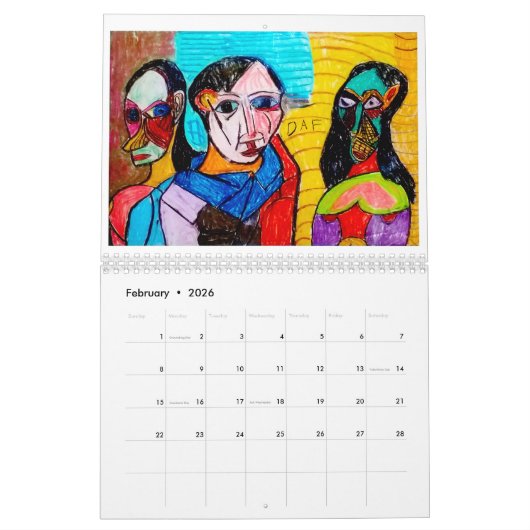 ABSTRAKTE KUNST DURCH DAF 2026 - Kalender (Feb 2026)