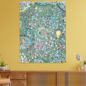 Abstrakte Kunst: Durch die Wiese  Leinwanddruck (Insitu (Wohnzimmer))