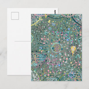 Abstrakte Kunst: Durch die Wiese Postkarte