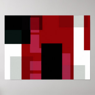 Abstrakte Kunst durch Farbgebrannung Poster