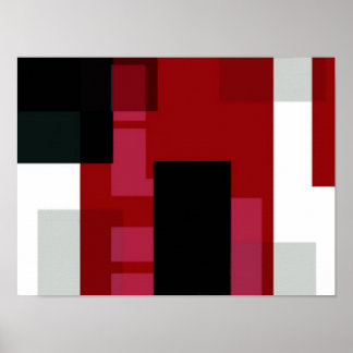 Abstrakte Kunst durch Farbgebrannung Poster