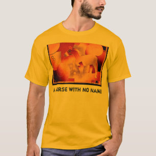 Abstrakte KUNST - EIN PFERD - braun orange T-Shirt