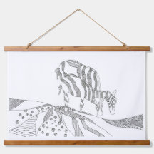Abstrakte Kunst einfache Skizze Wandteppich