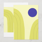 abstrakte Kunst Einladung (Vorne/Hinten)