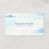 Abstrakte Kunst, einzigartig blau und mint Visitenkarte (Vorderseite)