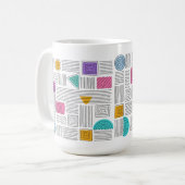 Abstrakte Kunst Einzigartiges Authentisches Design Kaffeetasse (Vorderseite Links)