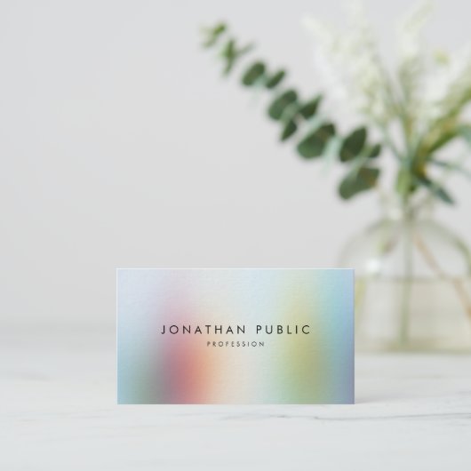 Abstrakte Kunst-elegante Schablonen-erstklassiges Visitenkarte (Stehend Vorderseite)