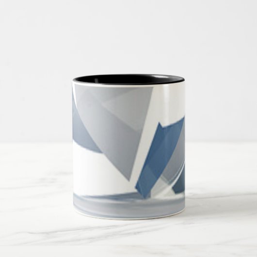 Abstrakte Kunst-Entwurfs-Tasse Zweifarbige Tasse (Mittel)
