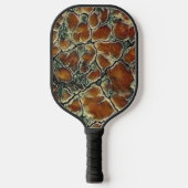 Abstrakte Kunst Erde Farbtöne Muster Pickleball Schläger (Vorderseite)