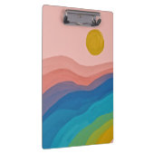 Abstrakte Kunst Farben Wasserfarbe Rosa Blau Klemmbrett (Rechts)