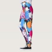 Abstrakte Kunst - farbenfrohe Leggings - Malerei (Links)