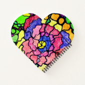 Abstrakte Kunst Farbenfrohe Wunderbare Blume Notizblock (Rückseite)