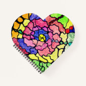 Abstrakte Kunst Farbenfrohe Wunderbare Blume Notizblock (Vorderseite)