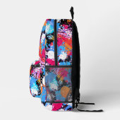 Abstrakte Kunst - farbenfroher Rucksack (Rechts)