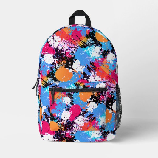 Abstrakte Kunst - farbenfroher Rucksack (Vorderseite)