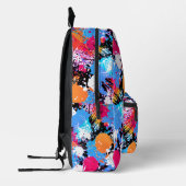 Abstrakte Kunst - farbenfroher Rucksack (Links)