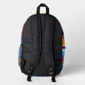 Abstrakte Kunst - farbenfroher Rucksack (Rückseite)