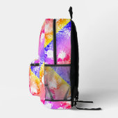 Abstrakte Kunst - farbenfroher Rucksack (Rechts)