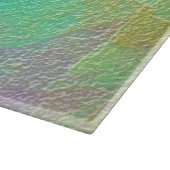 Abstrakte Kunst Farbige Texturglas Schneidebrett (Ecke)