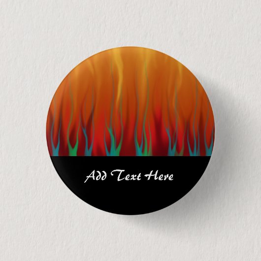 Abstrakte Kunst - Feuer - Flammen im Hintergrund Button (Vorderseite)