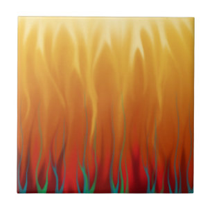 Abstrakte Kunst - Feuer - Hintergrundflammen Fliese