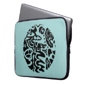 abstrakte Kunst "Fisch" Laptopschutzhülle (Vorderseite Links)