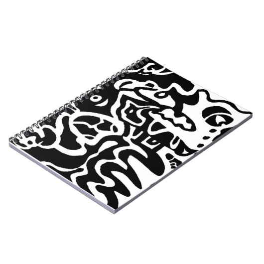 abstrakte Kunst "Fisch" Notizblock (Linke Seite)