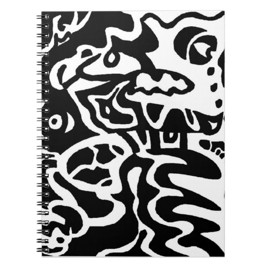 abstrakte Kunst "Fisch" Notizblock (Vorderseite)