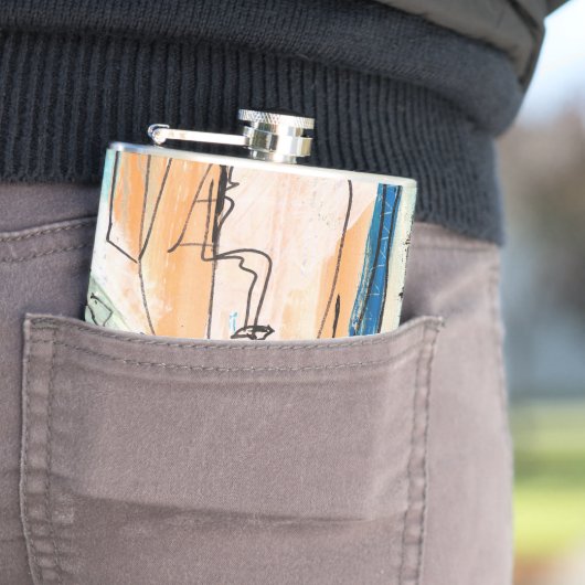 Abstrakte Kunst Flachmann (Beispiel)