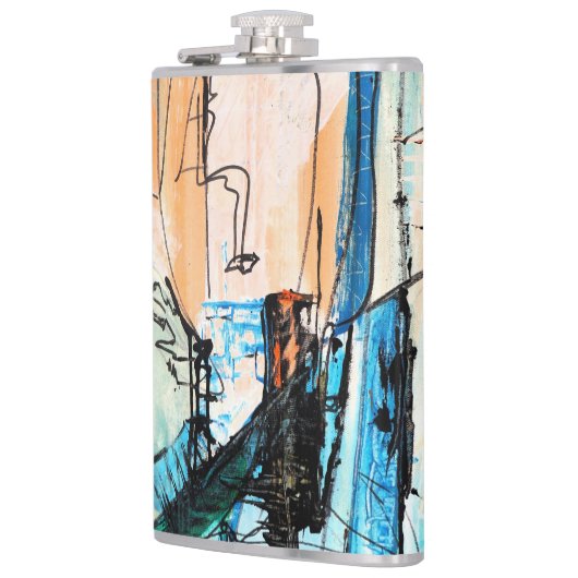 Abstrakte Kunst Flachmann (Links)