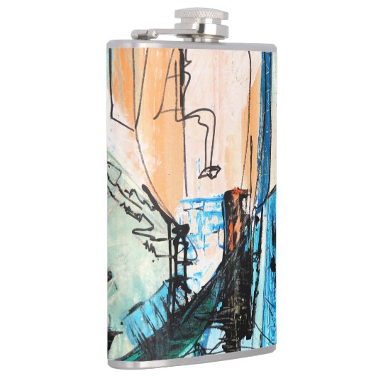 Abstrakte Kunst Flachmann (Rechts)