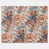 Abstrakte Kunst Fleecedecke (Vorderseite (Horizontal))